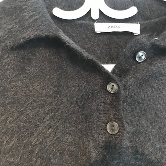 Zara fuzzy polo sweater - Picture 2 of 3